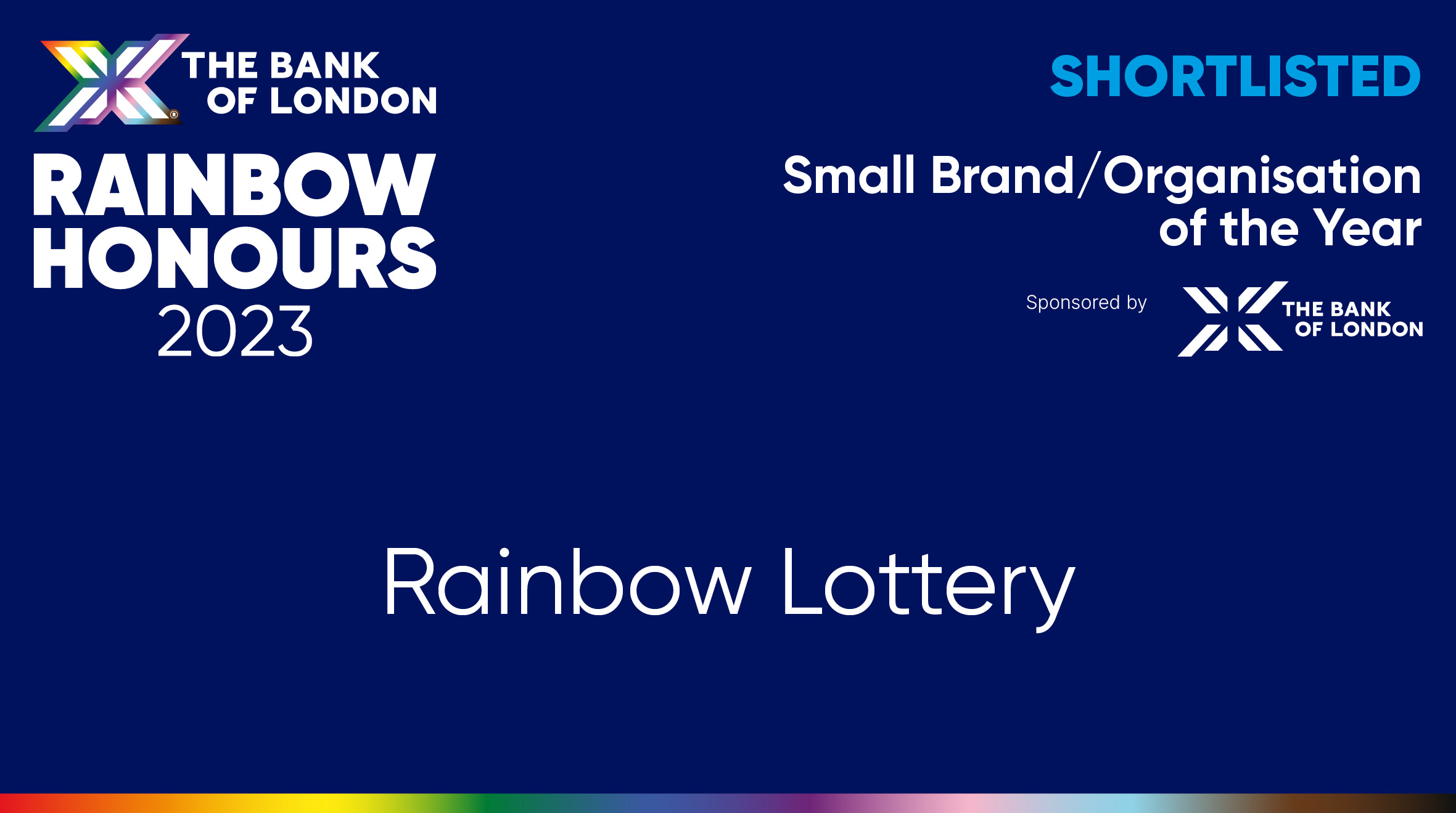 Rainbow Honours shortlist category for 2023